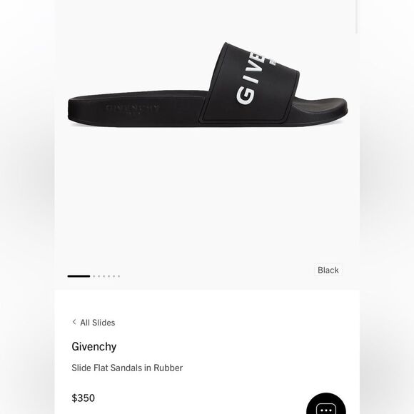 Givenchy Black Slide Sandals for Women Size 39 - Picture 7 of 8